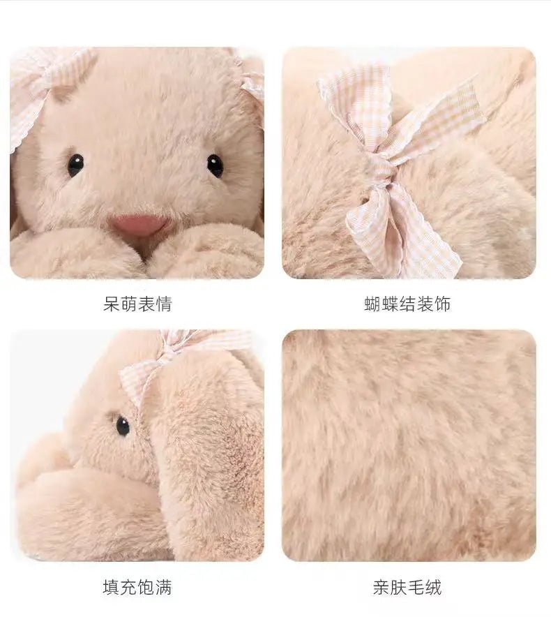 35cm New Simulated Shy Rabbit Doll Stuffed Plush Toy Cartoon Anime Cute Pillow Pillow Pillow Children's Birthday Gift Fun Doll - Spoiled Baskets